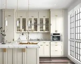 угловая кухня с островом Бакарди